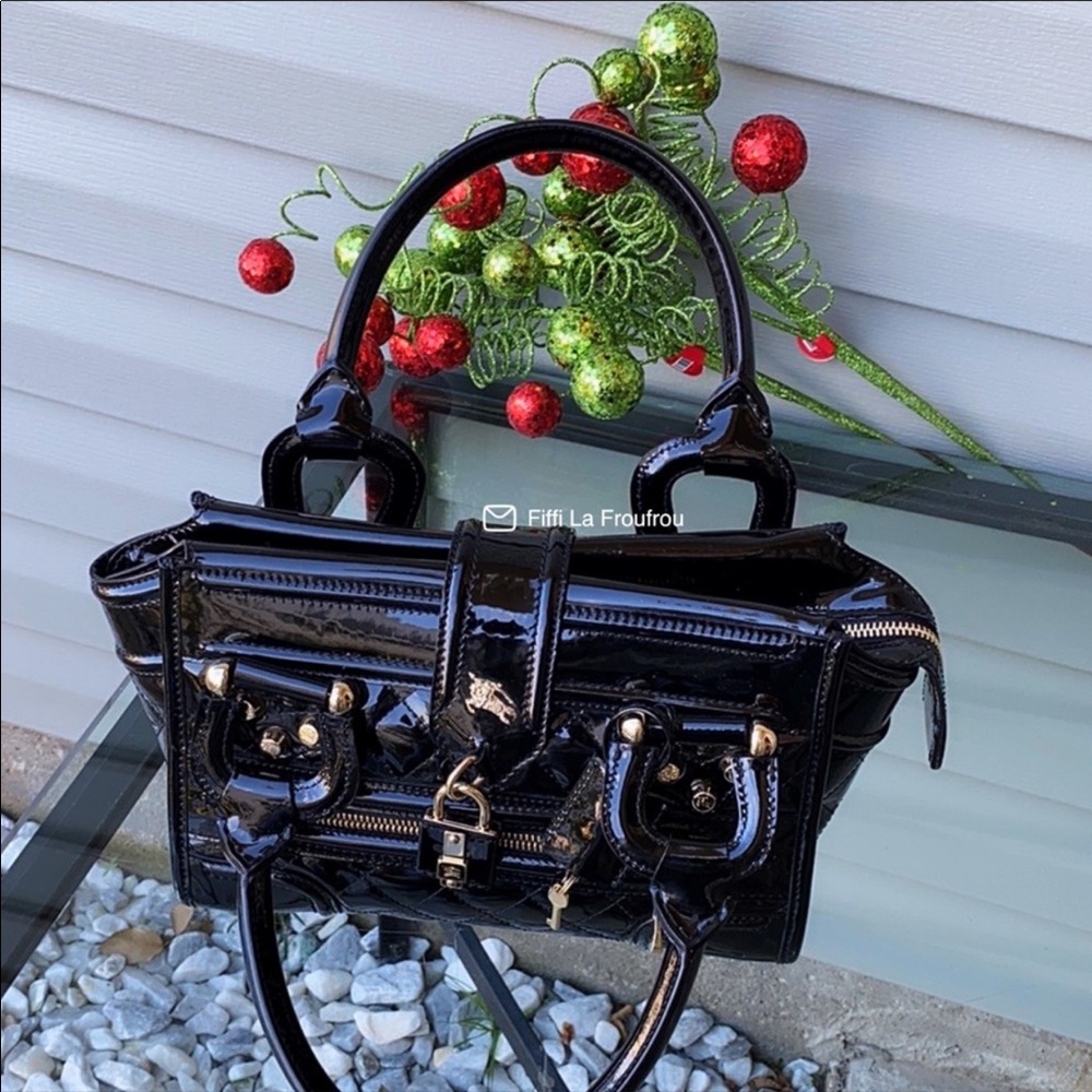 Burberry Black Patent Leather Handbag
